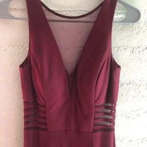 Burgundy bridesmaid dress